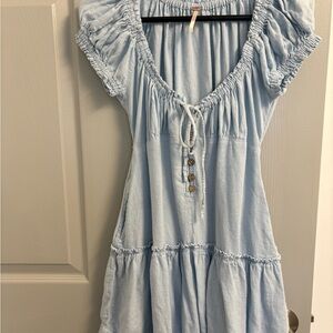 Free People Light Blue Mini Dress
